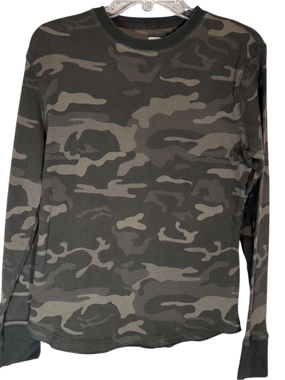 Vintage Mossimo Shirt Mens Medium Pullover Camo Army Athletic Fit Thermal